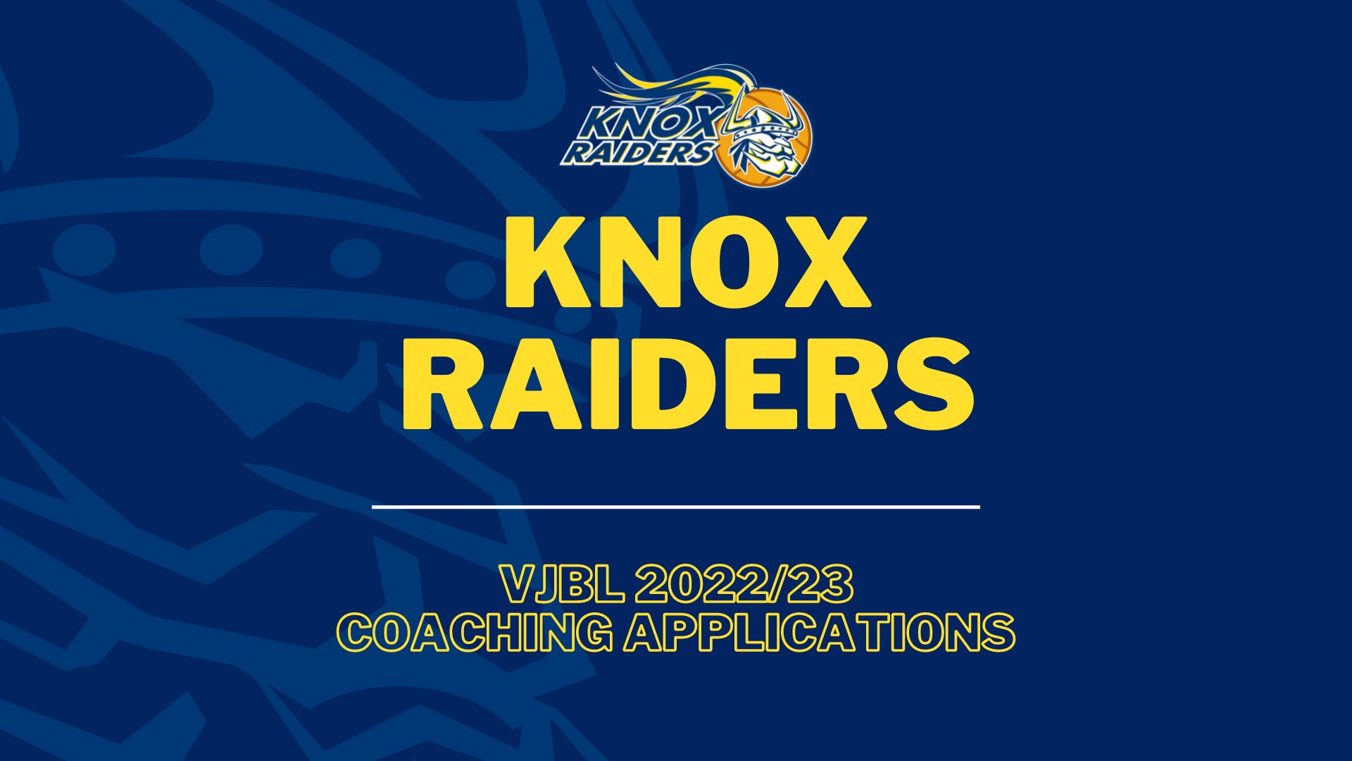 2022/23 VJBL Coaching Applications