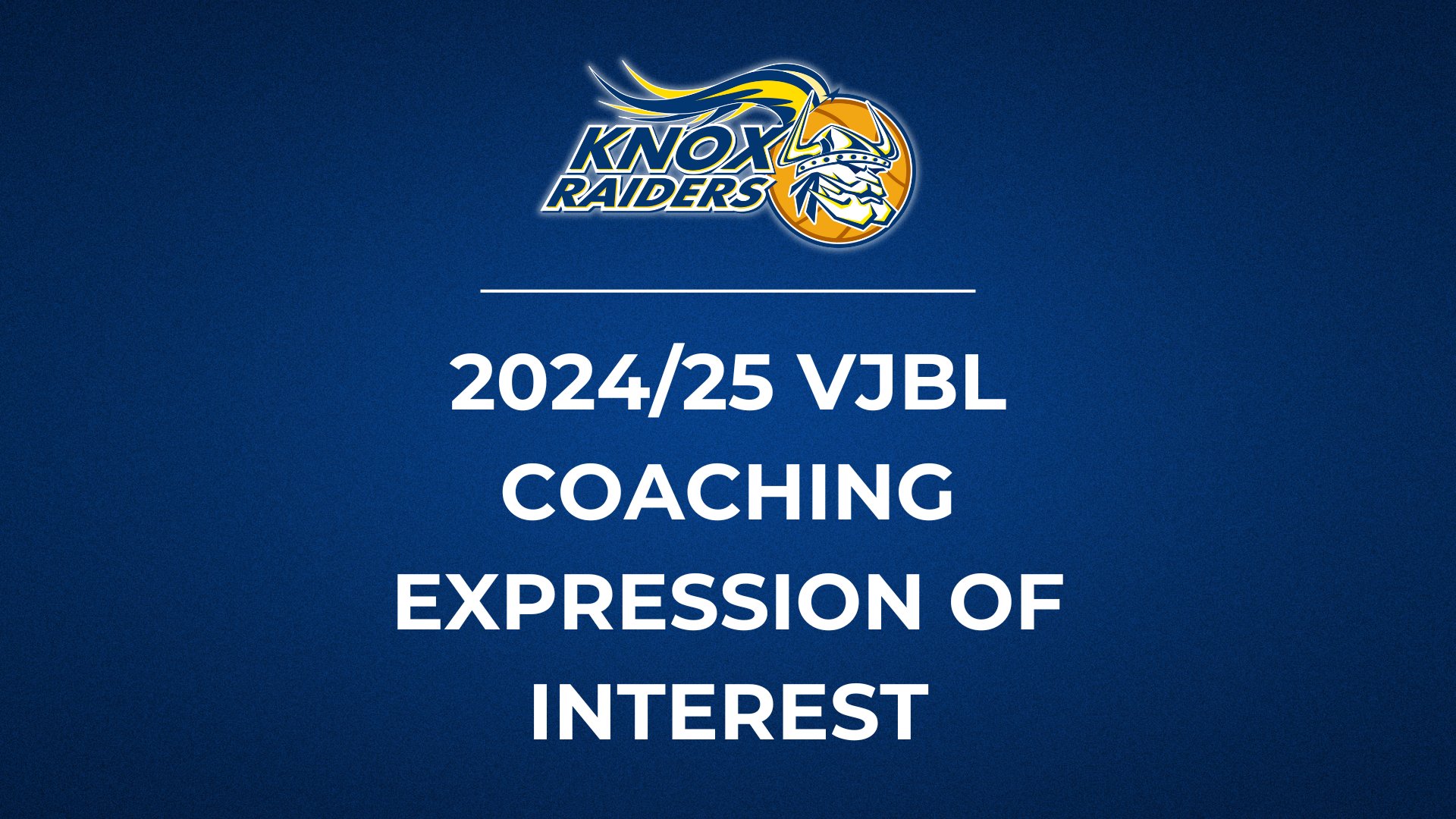 2024/25 VJBL Coaching EOI